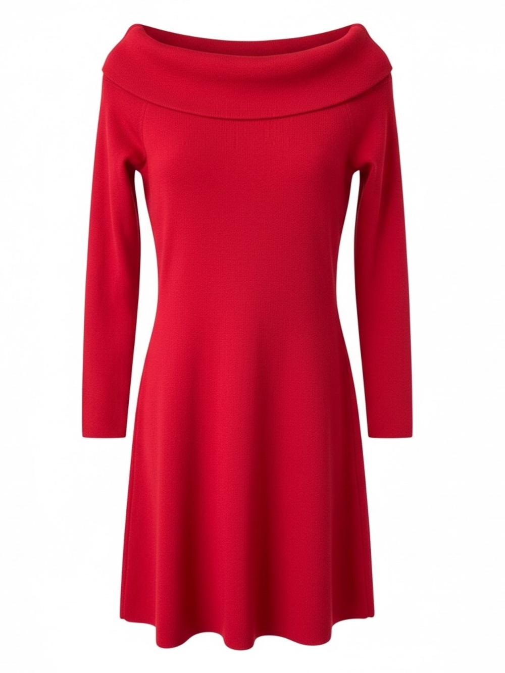 Endless Rose Red Off Shoulder Knit Mini Dress Size S NWOT Long Sleeve